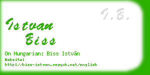 istvan biss business card