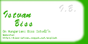 istvan biss business card